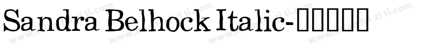 Sandra Belhock Italic字体转换